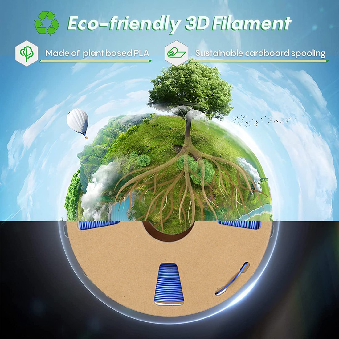 PLA filament 1.75mm silk dual color filament, OEM 3d printer filament pla 1kg 2 colors in 1 pla silk 3d printing