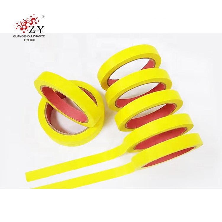 Heat-resistant automotive refinish yellow masking tape for spray, automobile paint spraying masking protective tape