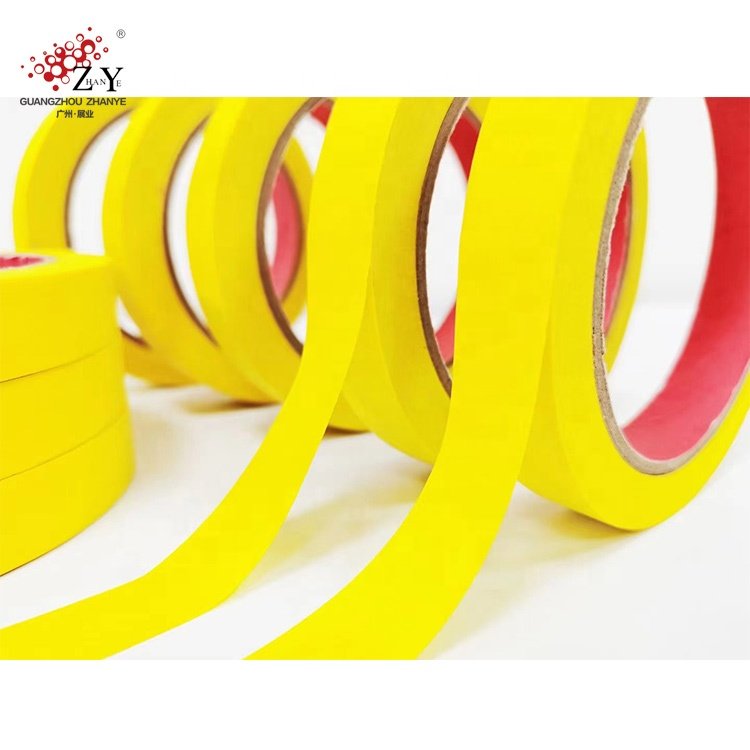 Heat-resistant automotive refinish yellow masking tape for spray, automobile paint spraying masking protective tape