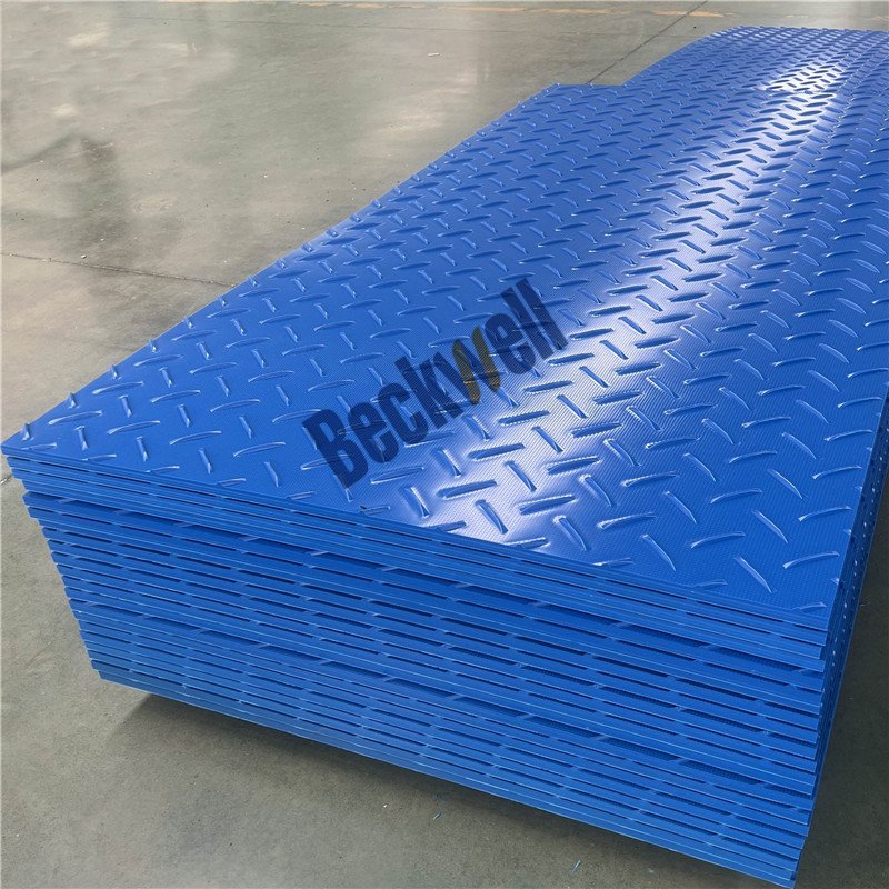 HDPE Plastic Temporary Trackway Pathway Roadway Access Ground Protection Mats Bold Diamond Cleat Cut to Size 4x8ft 1220x2440mm