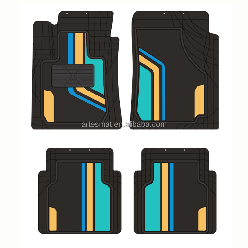 Artes All Weather Universal Latex Rubber Heavy Duty Odorless Car Mats Automotive Floor Mats Car Accessories