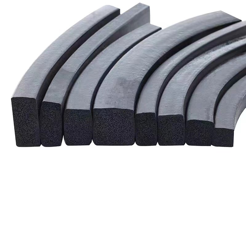 custom epdm Factory customized Square flat sponge foam Rubber seal strip for Door and windows Sealing Strip