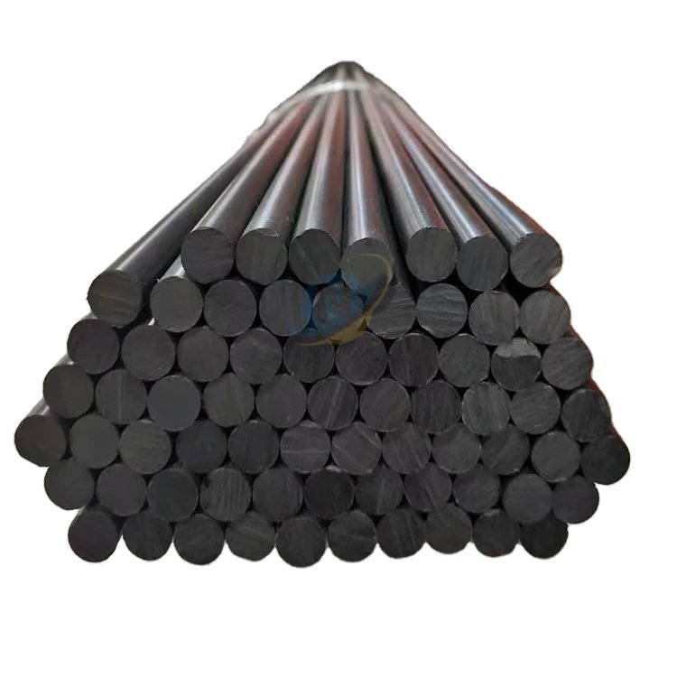 Custom Size Dia 25mm*1000mm Engineering Plastic Bar Carbon Fiber$Graphite&PTFE Filled Peek FC Rod