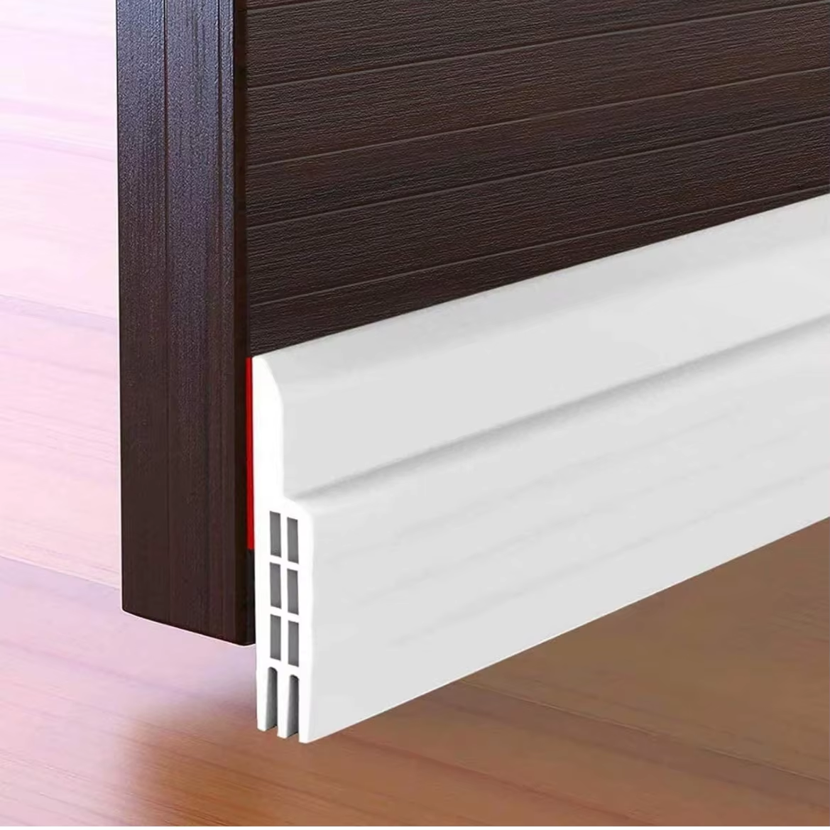 39-Inch Self-Adhesive Silicone Weather Strip Door Draft Guard Noise Blocker Home Office Noise Control Customizable Cutting