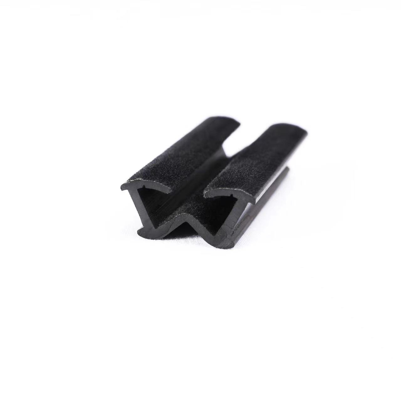 Epdm flocking rubber seal automotive lift glass chute seal various specifications Glass sliding door chute seal strip