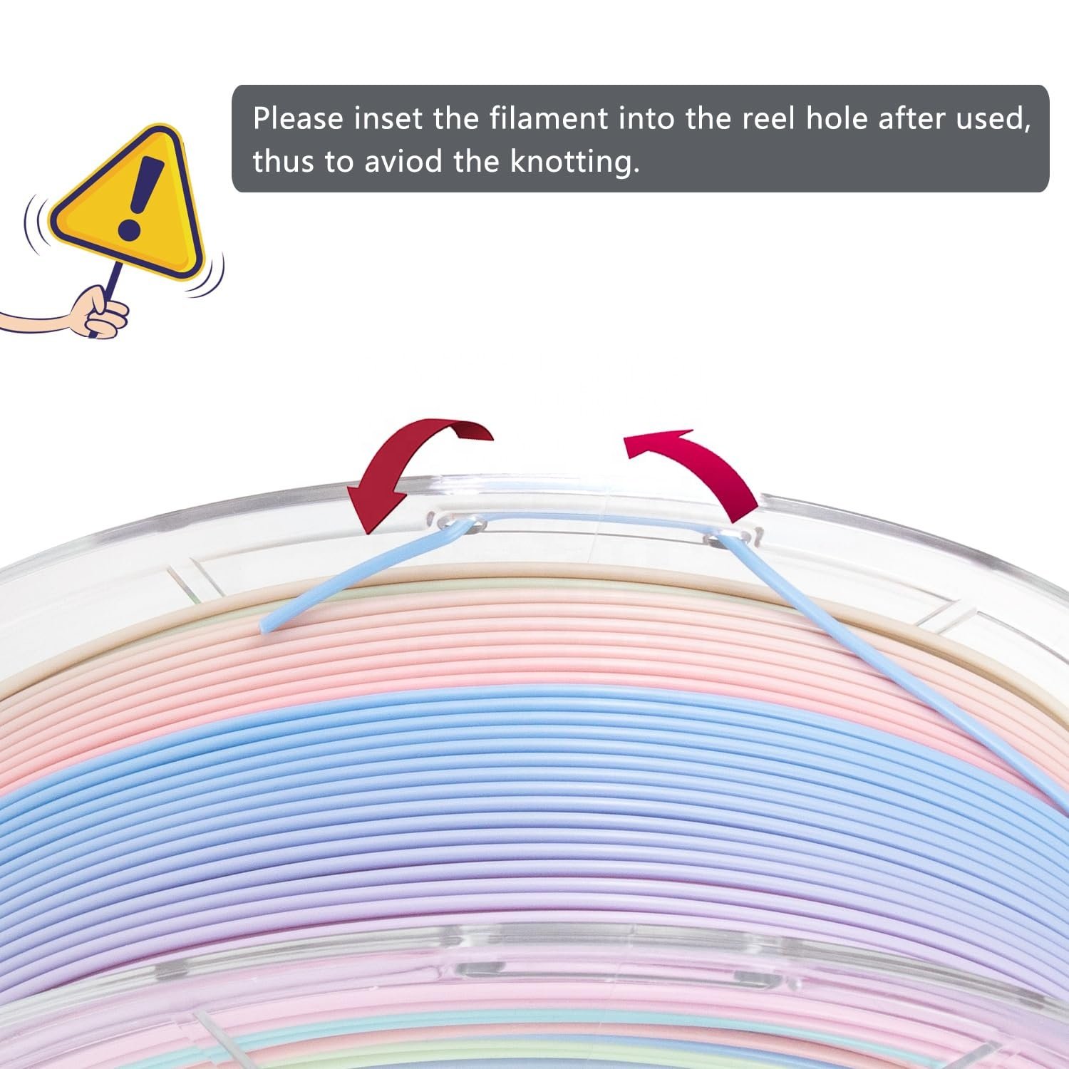 CREAT3D Wholesale Matte Rainbow PLA 1.75mm 1kg/roll Multicolor Color Changing Matte PLA 3D Printer Filament