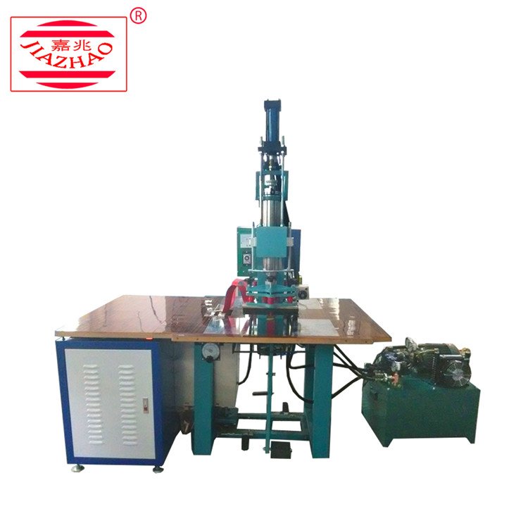 Second hand hydraulic RF badge making machine soft 3D rubber clothing label TPU EVA patch emblem custom logo embossing welder