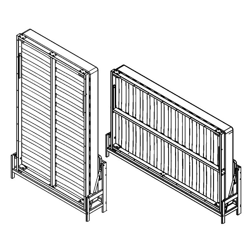 DIY Vertical Horizontal Manual Murphy Bed Frame Easy Install Operation Pull-Out Floding Hidden Wall Bed Mechanism for hotel