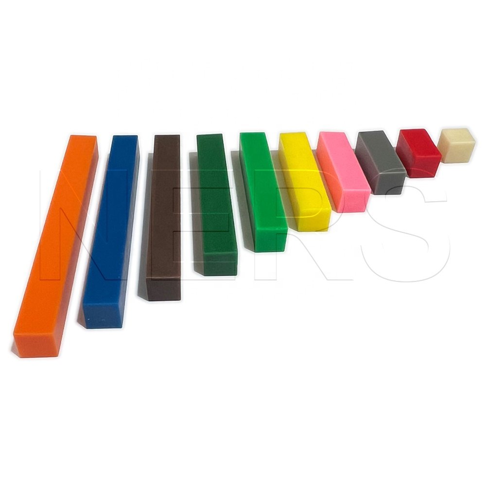 NERS Maths Subject Part To Whole Concept Plastic Set of 10 Cuisenaire Rods