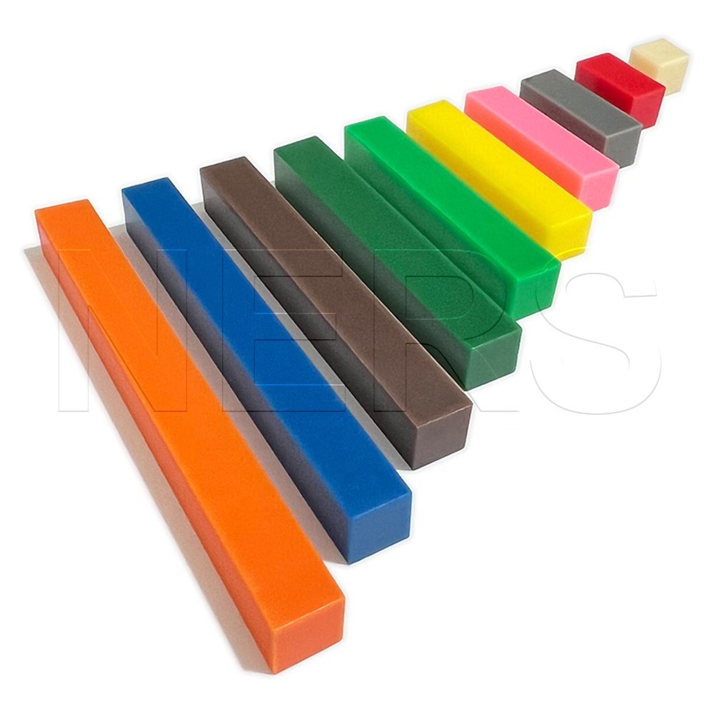 NERS Maths Subject Part To Whole Concept Plastic Set of 10 Cuisenaire Rods