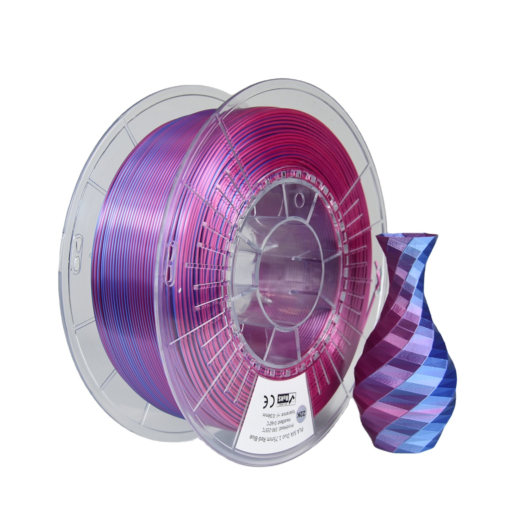 Silver bicolor Filament PLA Filament 1.75mm 2 colors in 3d printer filament