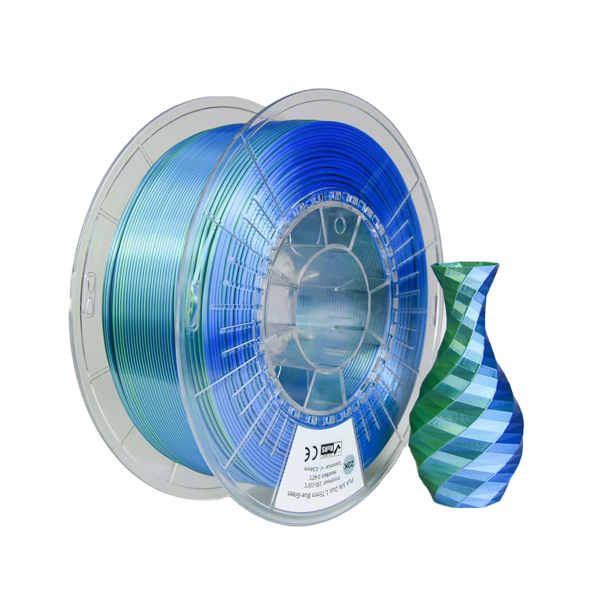 Silver bicolor Filament PLA Filament 1.75mm 2 colors in 3d printer filament