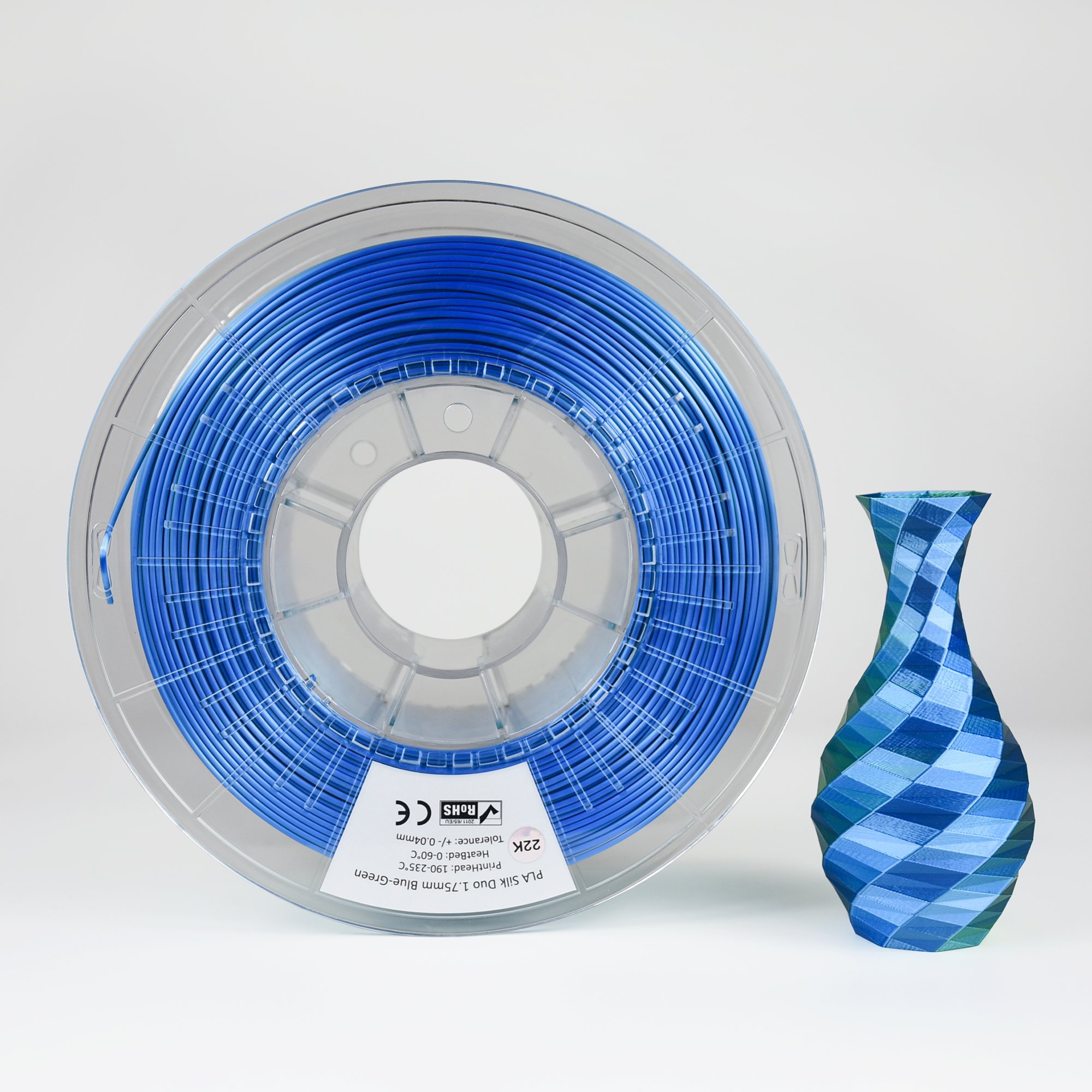 Silver bicolor Filament PLA Filament 1.75mm 2 colors in 3d printer filament