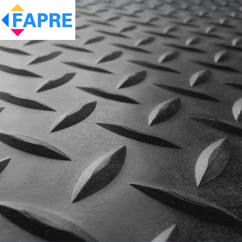 Factory Wholesale Price Diamond Pattern Rubber Sheet Rolls Indoor Workshop Rubber Flooring Mat Garage Floor Tiles