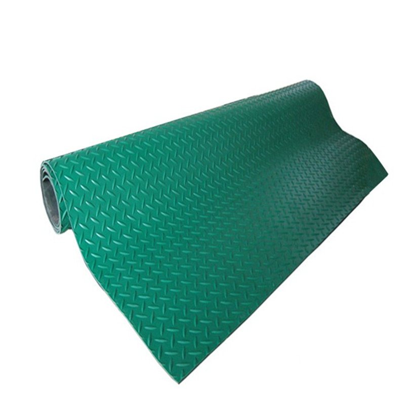 Factory Wholesale Price Diamond Pattern Rubber Sheet Rolls Indoor Workshop Rubber Flooring Mat Garage Floor Tiles