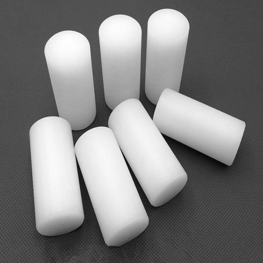 Nylon Plastic Round Rod for punching tools 2" Diameter 5.5" Length - White Color