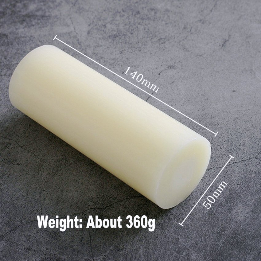 Nylon Plastic Round Rod for punching tools 2" Diameter 5.5" Length - White Color