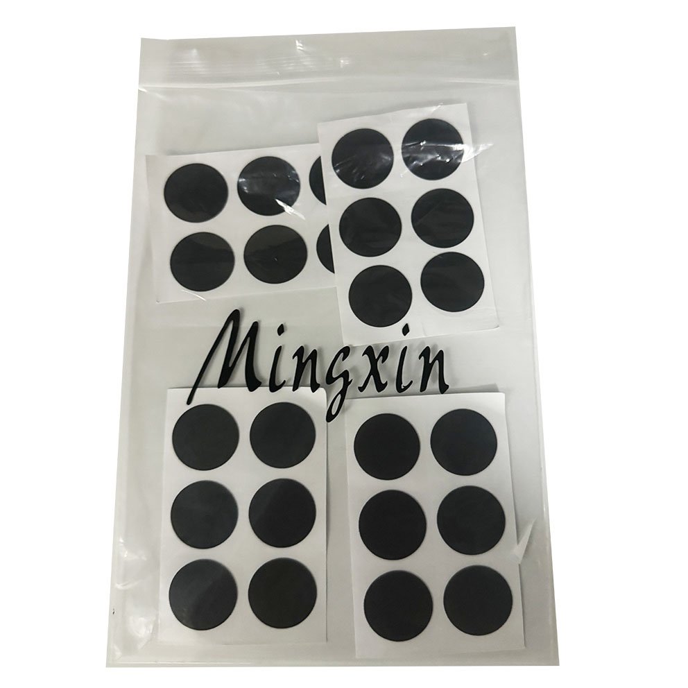 Mingxin Silicone Black Rubber pads low price for silicone pad rubber products with Self-adhesive non-slip pads for funiture