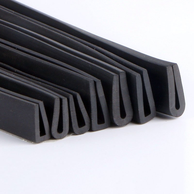 Self adhesive u shape anti-collision durable rubber seal glass door car door edge protection