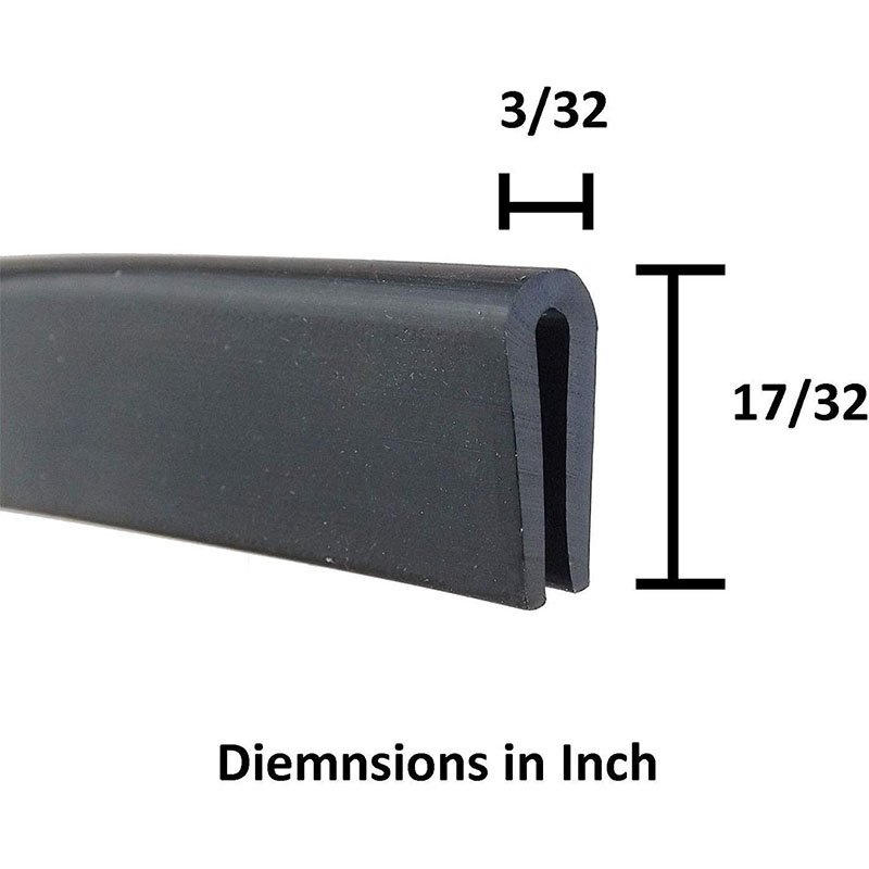 Self adhesive u shape anti-collision durable rubber seal glass door car door edge protection