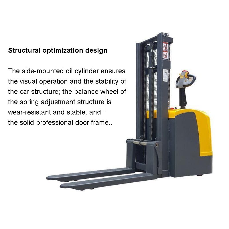 1500kg Economic Electric Automatic Stacker Pallet Trolley Forklift