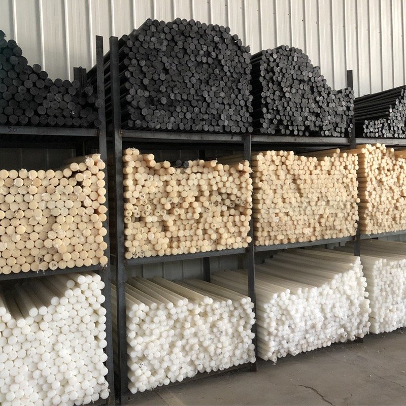Custom Nylon Sheet Bars UHMW-PE solid plastic bar extruding uhmwpe PA66 plastic rod