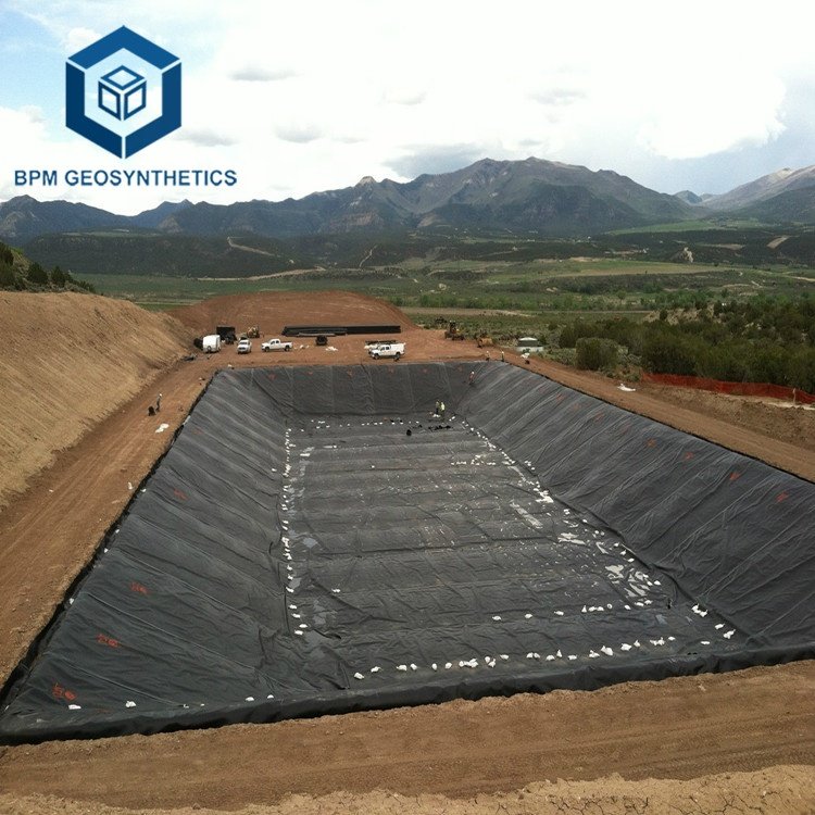 HDPE Geomembrane Impermeable Pond Liner Waterproof PE Black Plastic Pond Liner Sheet Geomembrane Roll