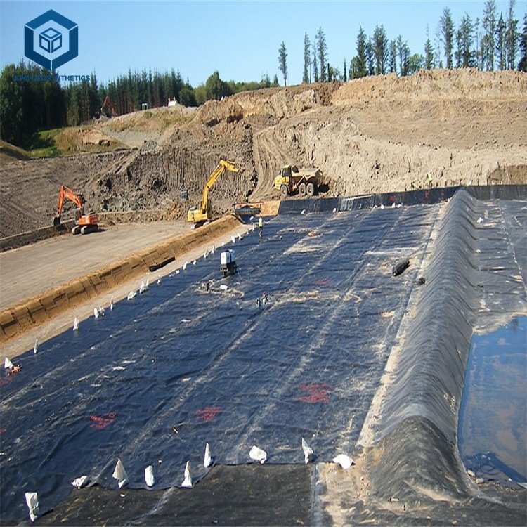 HDPE Geomembrane Impermeable Pond Liner Waterproof PE Black Plastic Pond Liner Sheet Geomembrane Roll