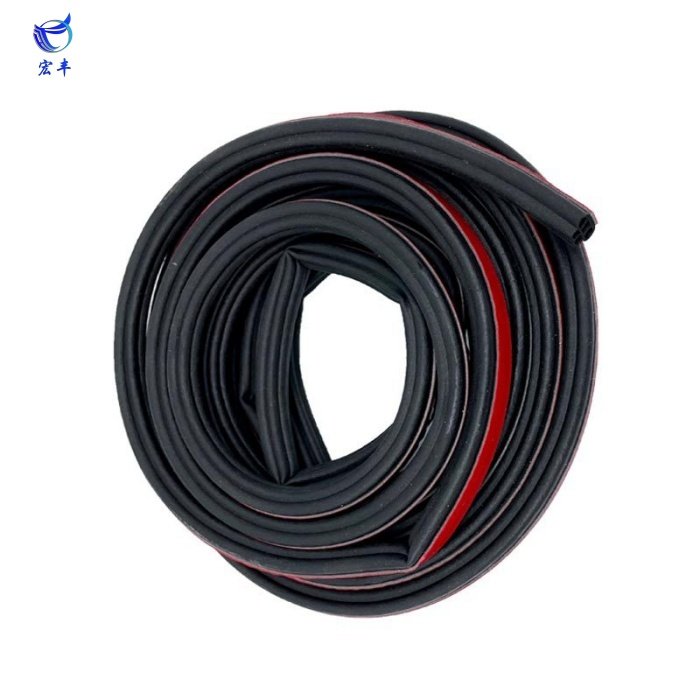 Economical and practical automobile antifouling sound-proof seal rubber strip