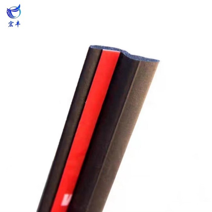 Economical and practical automobile antifouling sound-proof seal rubber strip