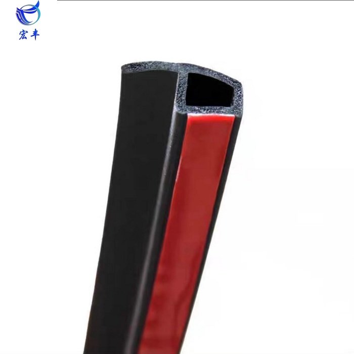 Economical and practical automobile antifouling sound-proof seal rubber strip