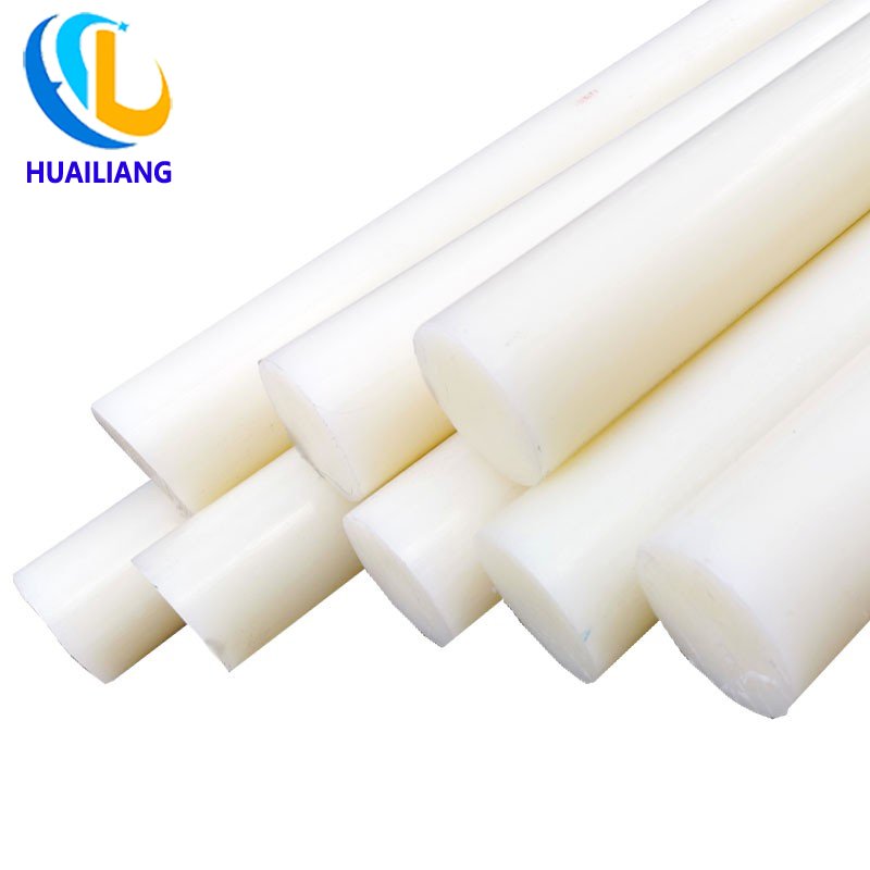 Self-lubrication and oil resistance customized plastic mc nylon pp pa hdpe ptfe rod