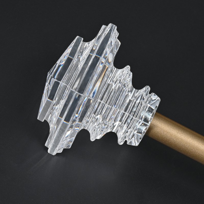 Fashional Decorated Clear Acrylic Curtain Rods Finials Crystal Glass Finials for Curtain Rods