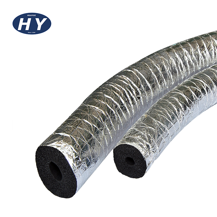 Premium Grade aluminum foil faced backed rubber foam insulation roll sheet pipe tube