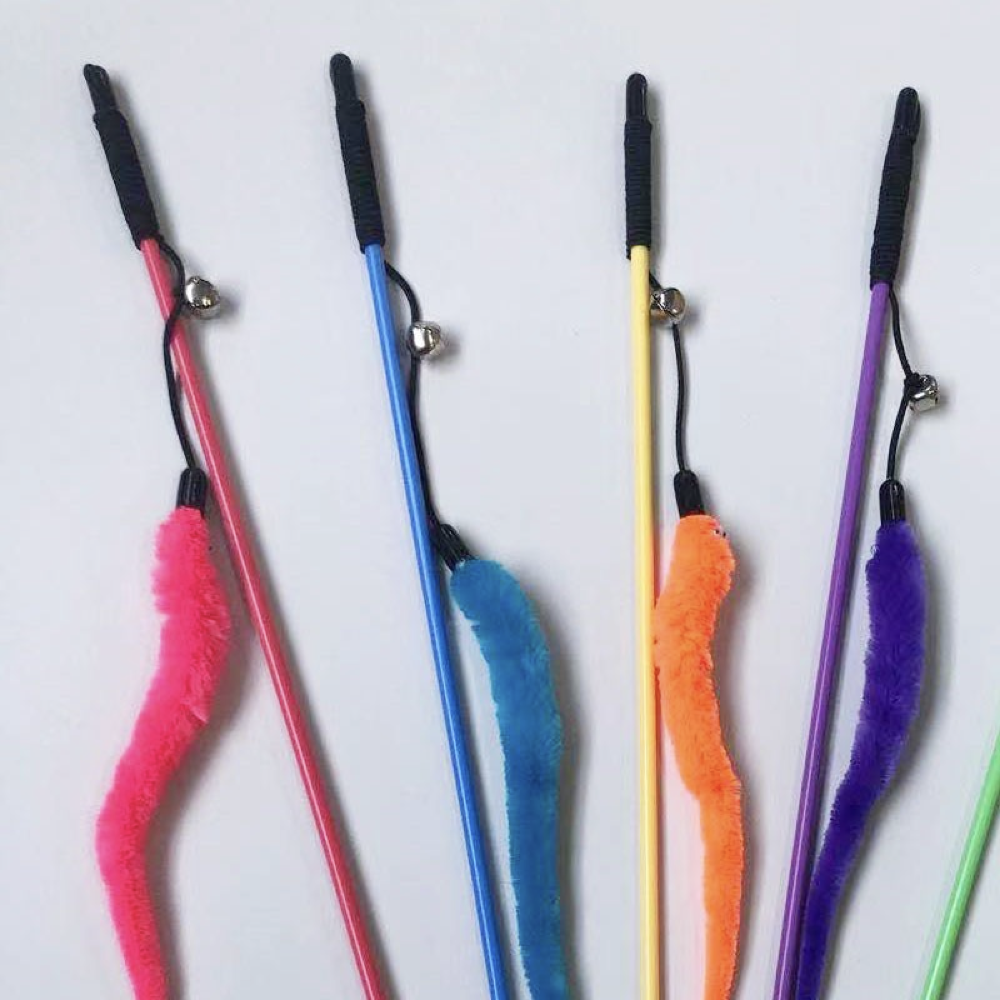 New Cat Toy Rod Fishing Rod Caterpillar Toy Blue Optional Teazing Cat Bar C Six Color Customer Sustainable 15 Years Specialized