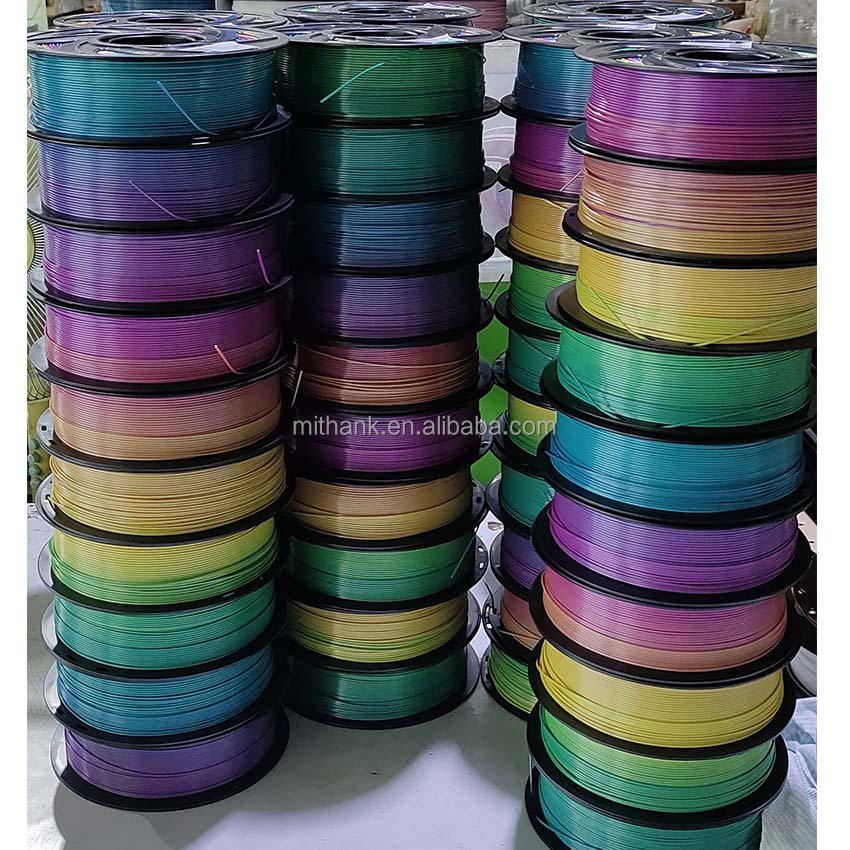 Manufacturer 3D Printer Plastic Rods PLA Silk Double Color 1kg Spool PLA Silk Double Color Filament for Most 3D Printer