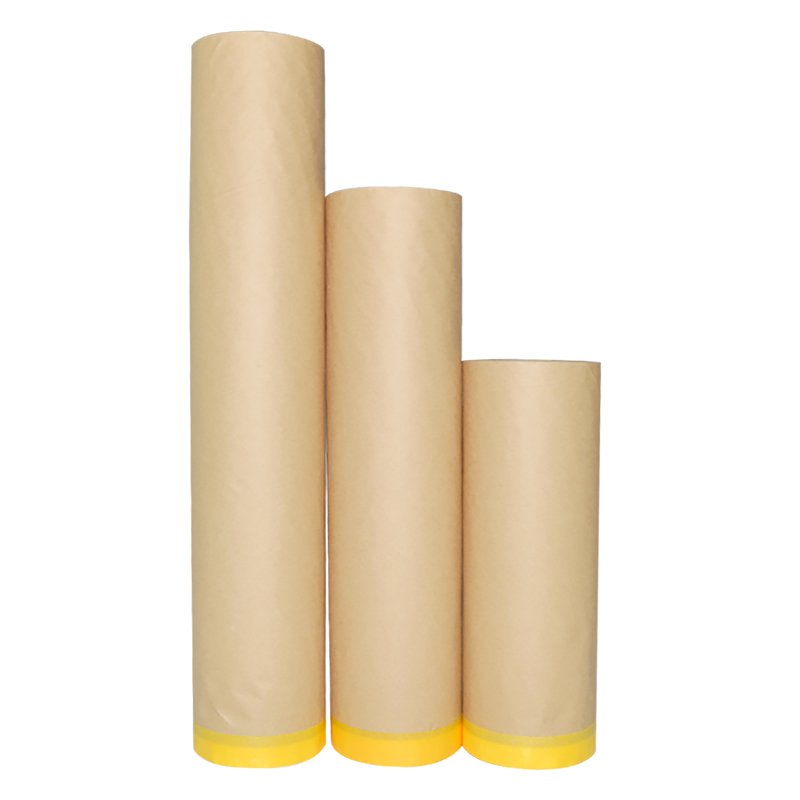Car Auto Spraying Painting Brown Masking Film Pre Kraft Paper for Automotive