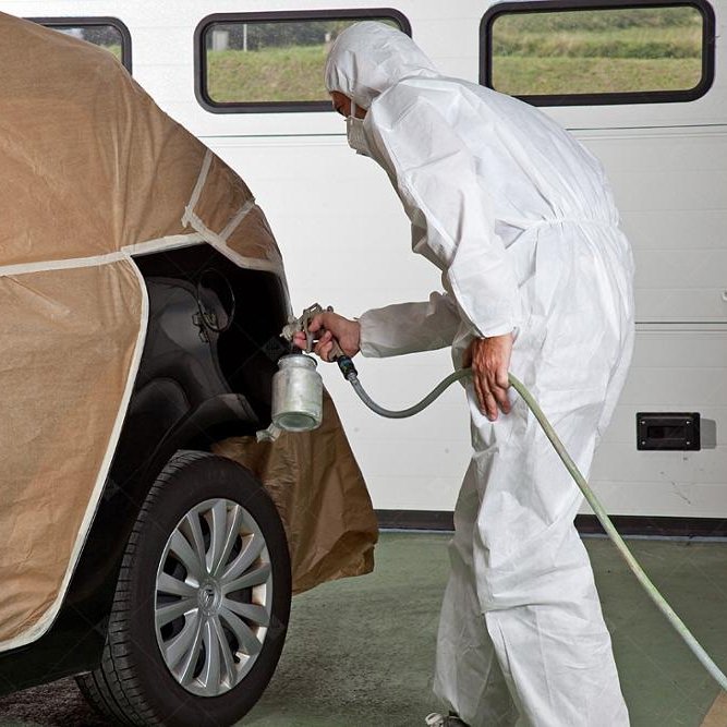 Car Auto Spraying Painting Brown Masking Film Pre Kraft Paper for Automotive