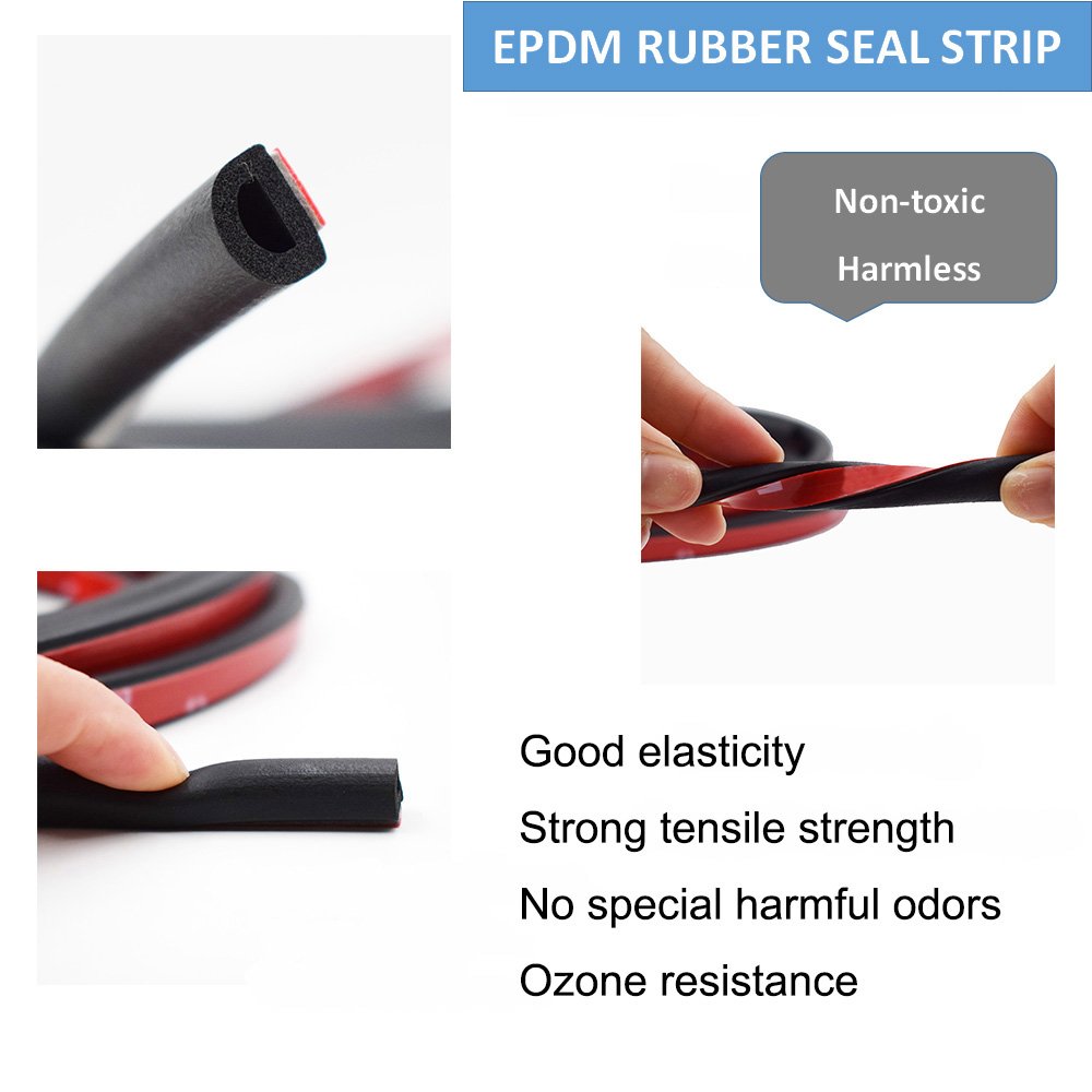 Reliable Self-Adhesive EPDM Foam Door Seal Tape for Windows Car Window Soundproof Waterproof Dustproof Simple Installation