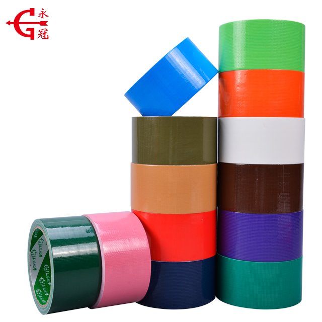 Cloth tape duct tape jumbo roll Hot Melt Adhesive Packaging Polyethylene Custom Printed colored duct tape