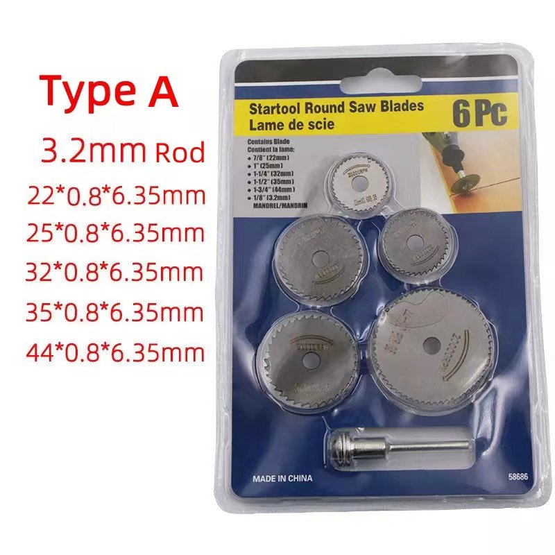 High Speed Steel Cutting Blade Circular Saw Blade Cutting Disc Rotating Drilling Tool Accessories Set Tool Wood Plastic Cut Off