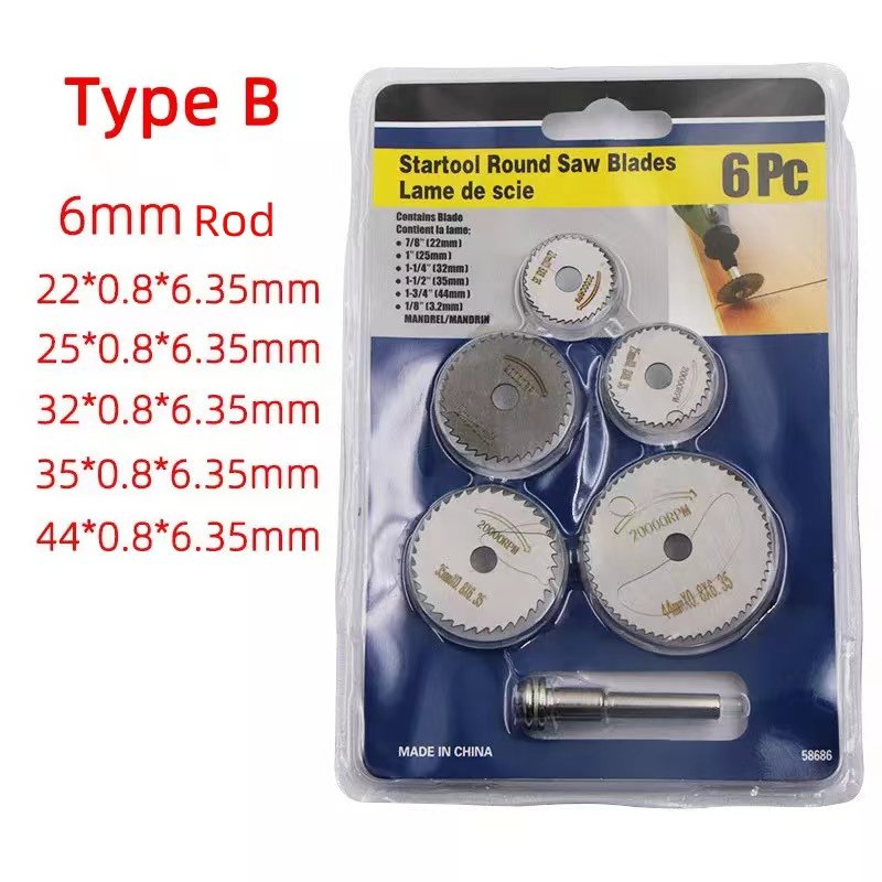 High Speed Steel Cutting Blade Circular Saw Blade Cutting Disc Rotating Drilling Tool Accessories Set Tool Wood Plastic Cut Off