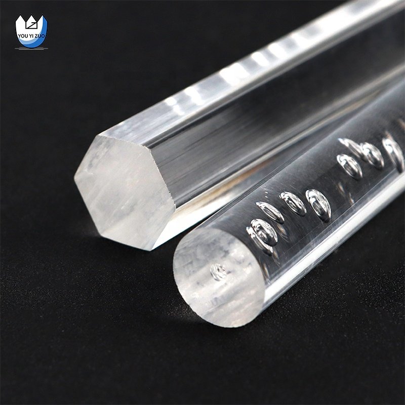 Youyizuo Manufacturer Custom Size Cutting Recycled 6mm 9mm White Clear Colorful PVC Plastic Rod Acrylic Rods For Decoration