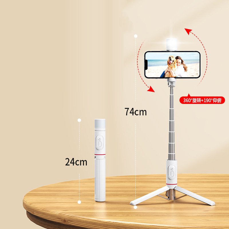 Q12S aluminum rod invisible adjustable 700mm selfie stick mini tripod stand for travel
