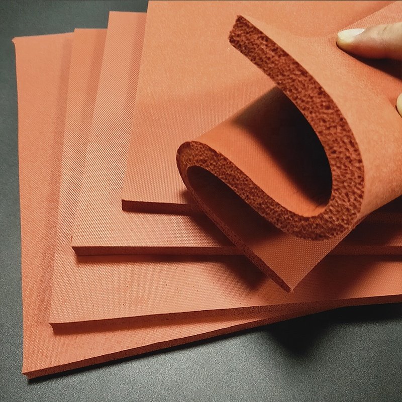 Cloth marks surface low density high temperature silicone foam rubber sheet