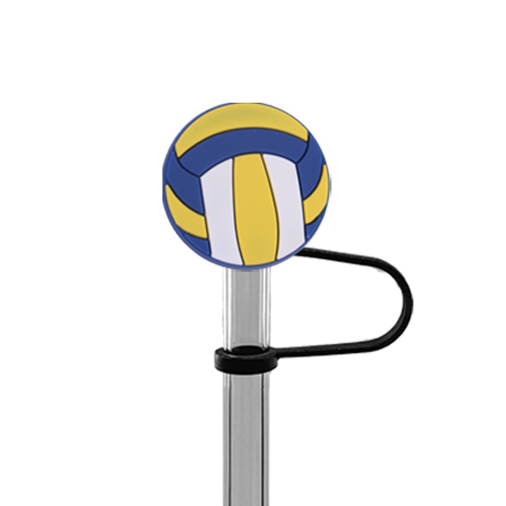 Silicone Sports Straw Topper Basketball Customized PVC Decoration Football Wholesale 10mm Straw Topper Cover Club Accessories