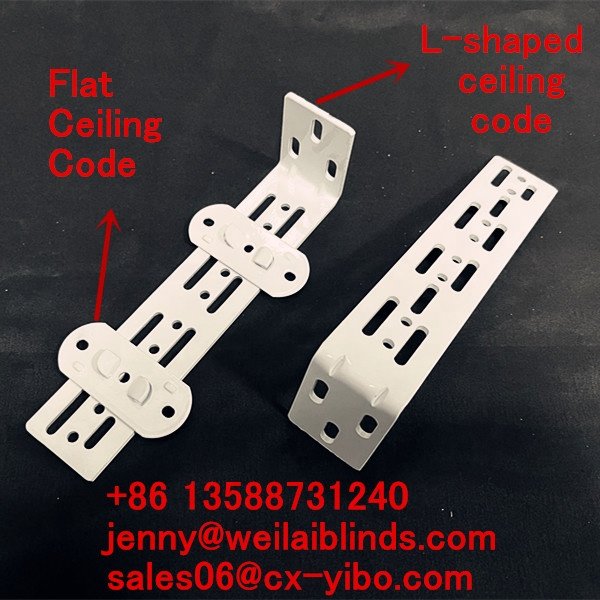 Drapery Track Holder For Rail Top Mounted On Ceiling Iron Single Holder Support L- Shaped Brackets Mounting Bracket