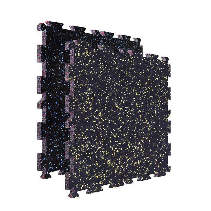 Various specifications Easy to clean non-slip epdm gym flooring rubber tiles interlocking