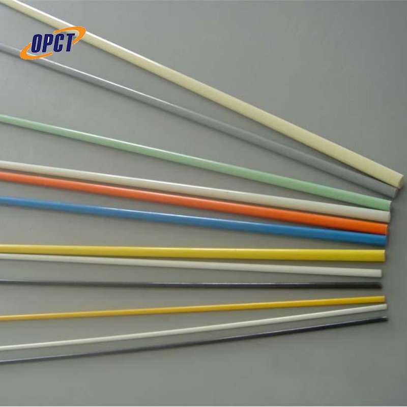 Customized flexible FRP rod round resin plastic solid fiberglass rod frp stick