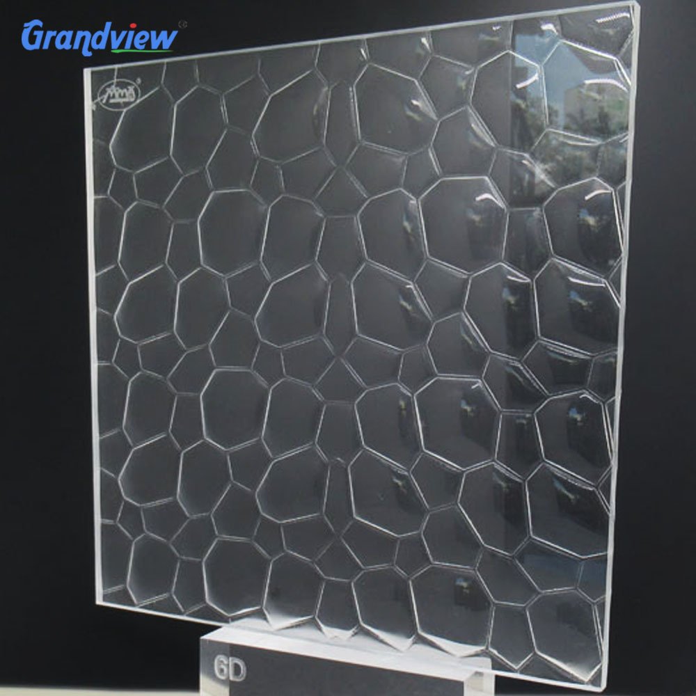 WholesaleAcrylic Material Shower Room Use New Pattern Water Line Textured Acrylic Sheet